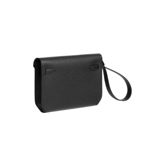 HERMES Kelly depeches 25 pouch noir