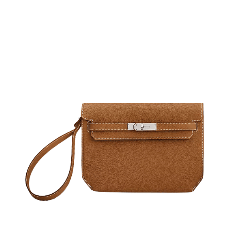 HERMES Kelly depeches 25 pouch gold