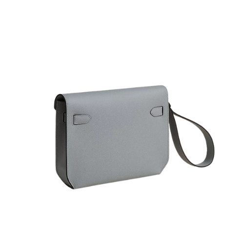 HERMES Kelly depeches 25 pouch gris pantin
