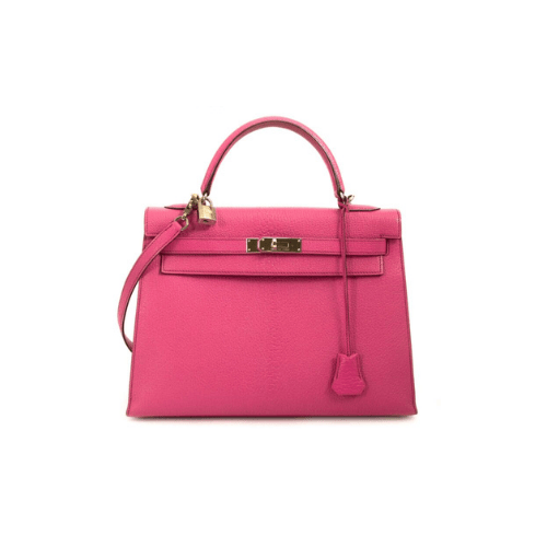 HERMES Pink Kelly Gold Hardware