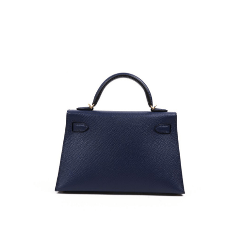 HERMES Blue Kelly Gold Hardware