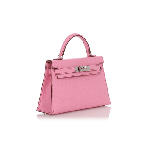 HERMES Bubblegum Pink Kelly Palladium Hardware