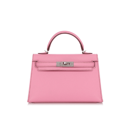 HERMES Bubblegum Pink Kelly Palladium Hardware