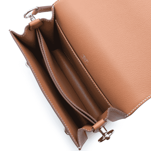 HERMES Gold Evercolor Mini Roulis 18 Palladium Hardware