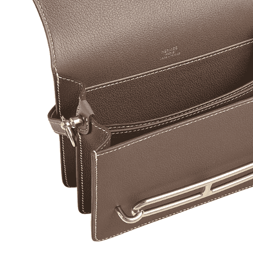 HERMES étoupe Evercolor Mini Roulis 18 Gold Hardware