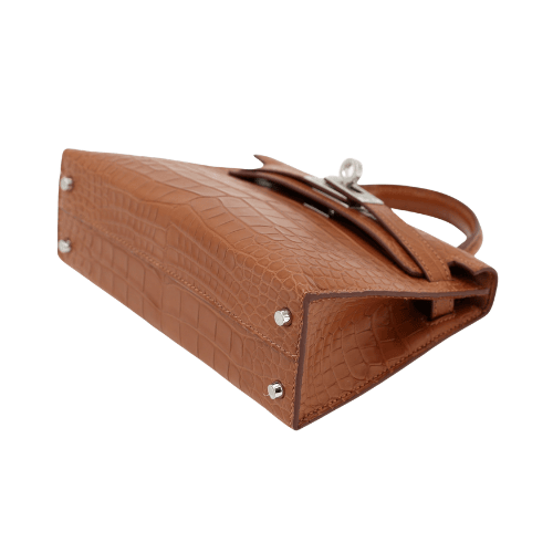 HERMES Kelly II Brown Alligator