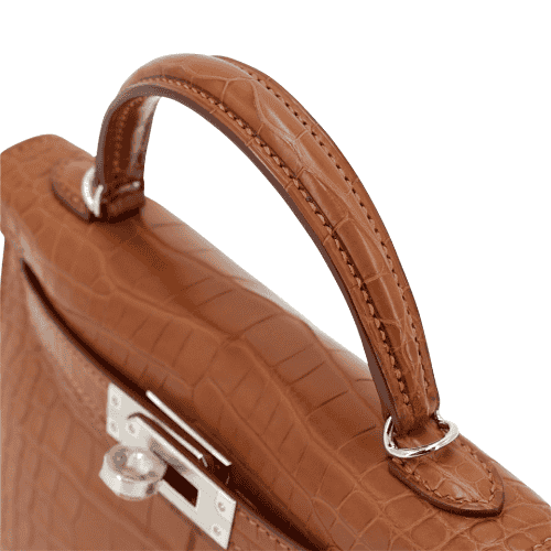 HERMES Kelly II Brown Alligator