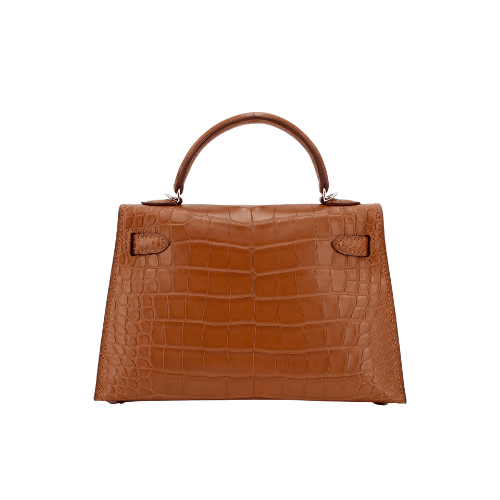 HERMES Kelly II Brown Alligator