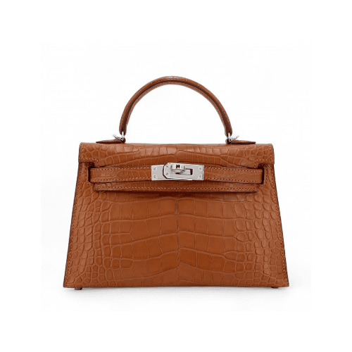 HERMES Kelly II Brown Alligator