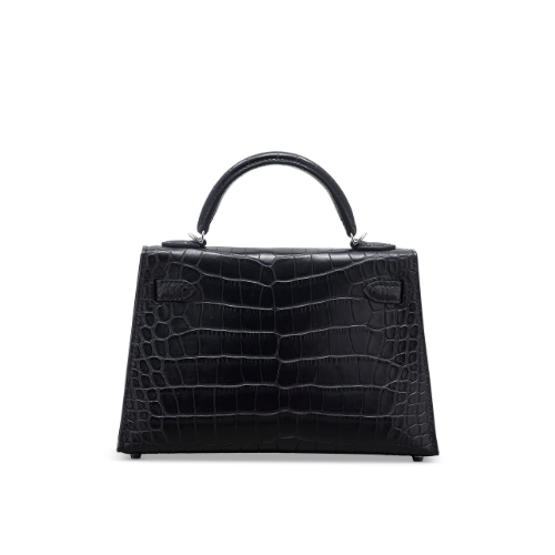HERMES Kelly II Black Alligator