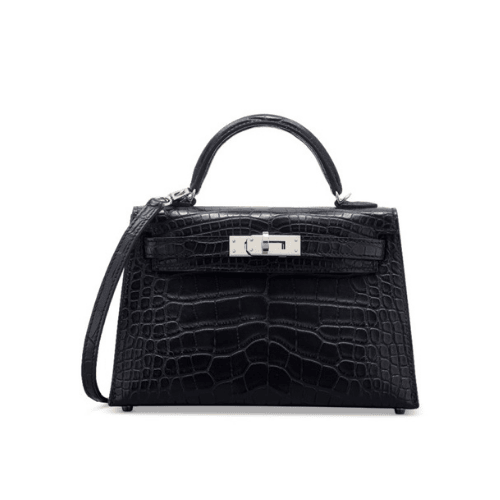 HERMES Kelly II Black Alligator