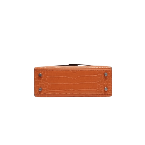 HERMES Kelly II Orange Alligator
