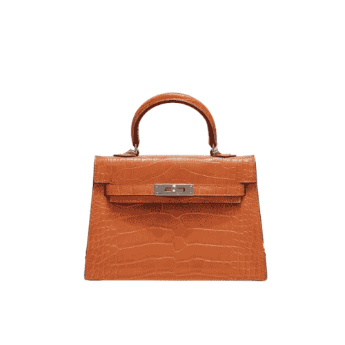 HERMES Kelly II Orange Alligator