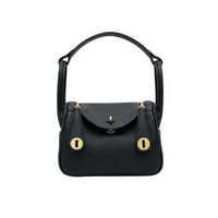 HERMES Taurillon Clemence Mini Lindy Black