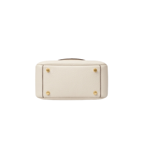 HERMES Taurillon Clemence Mini Lindy White