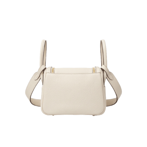 HERMES Taurillon Clemence Mini Lindy White