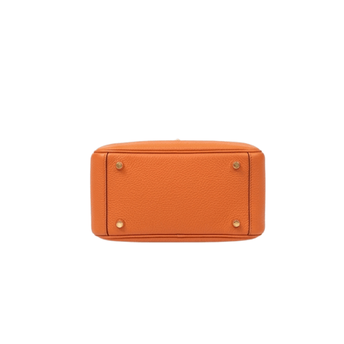 HERMES Taurillon Clemence Mini Lindy Orange