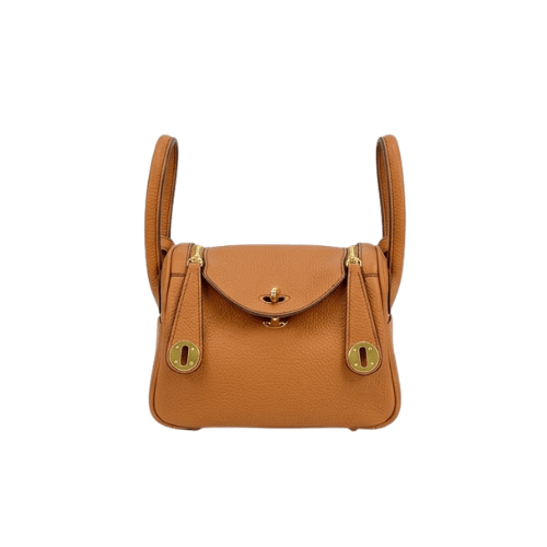 HERMES Taurillon Clemence Mini Lindy Brown