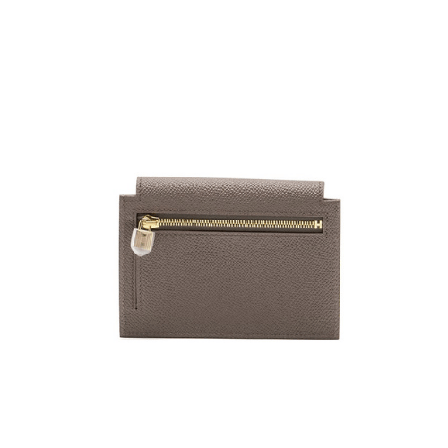 HERMES Kelly Pocket Compact Wallet Gris Etain