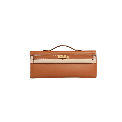 HERMES Kelly Cut Clutch Swift Gold