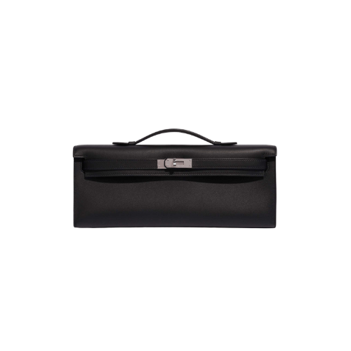 HERMES Kelly Cut Clutch Black