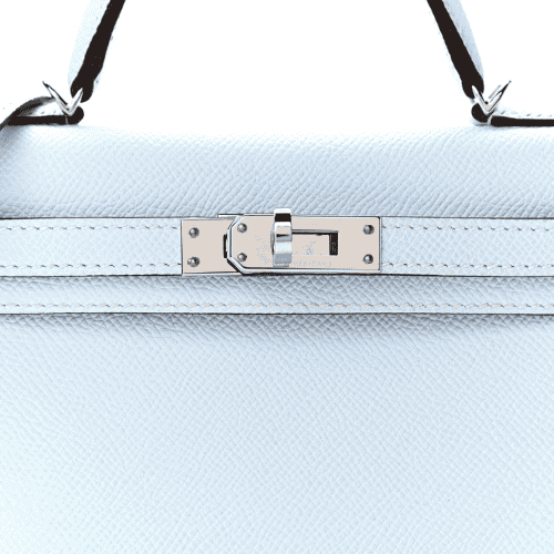 HERMES Mini Kelly II Sellier bags in Bleu Brume