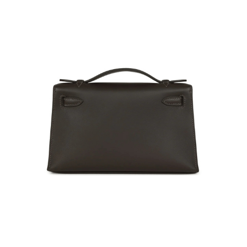HERMES Mini Kelly bags in Bai Brun Swift leather