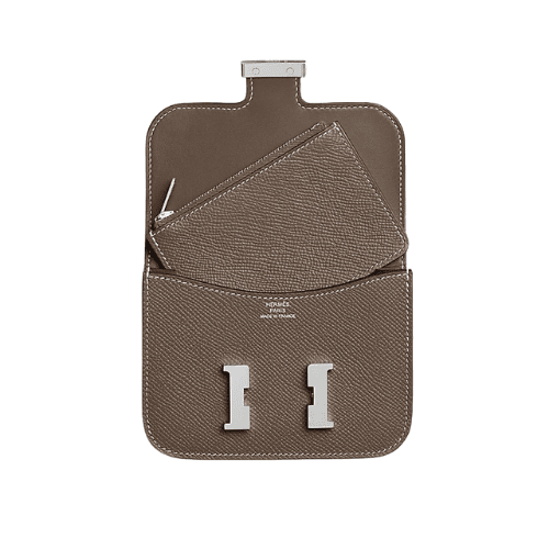 HERMES Constance Slim wallet étoupe