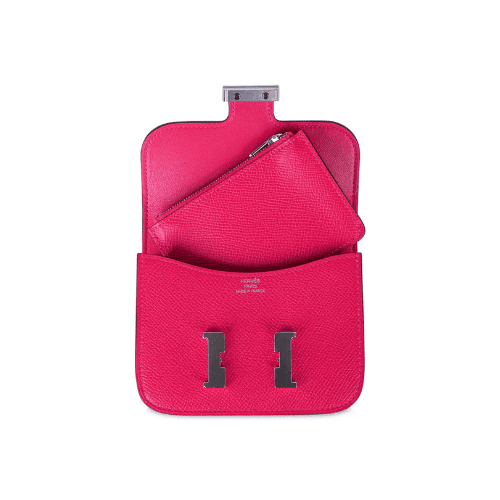 HERMES Constance Slim wallet vibrant pink