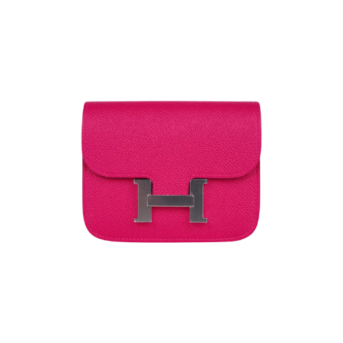 HERMES Constance Slim wallet vibrant pink