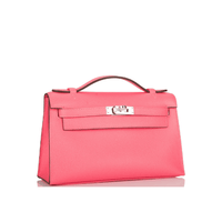 HERMES Kelly Pochette Rose Azalee