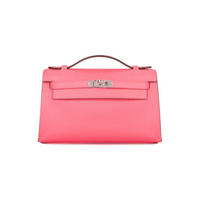 HERMES Kelly Pochette Rose Azalee