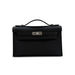 HERMES Kelly Pochette Swift Black