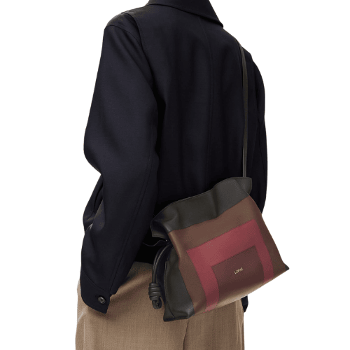 LOEWE Flamenco clutch nappa calfskinblack/burgundy