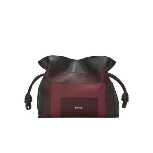 LOEWE Flamenco clutch nappa calfskinblack/burgundy