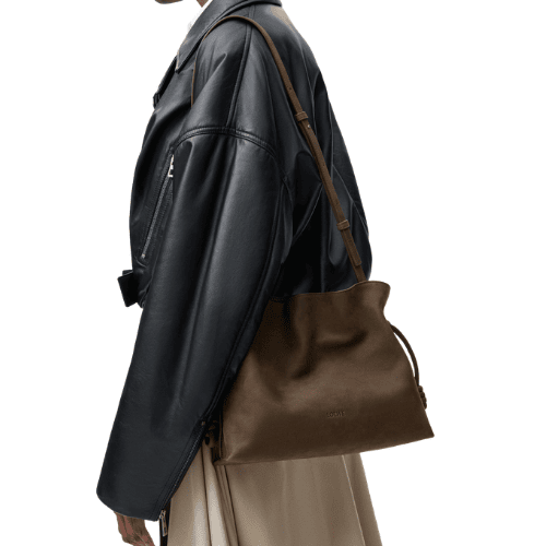 LOEWE Medium Flamenco clutch grained nubuck