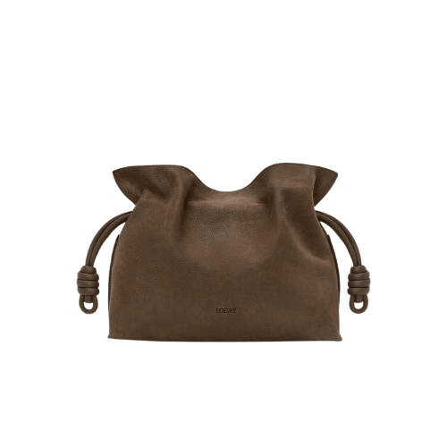 LOEWE Medium Flamenco clutch grained nubuck