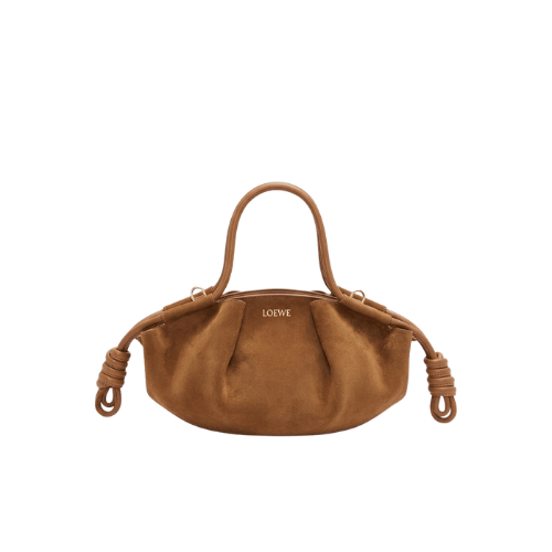LOEWE Loewe Hobo suede texture light brown
