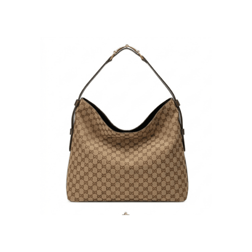 GUCCI GG canvas shoulder bag beige brown