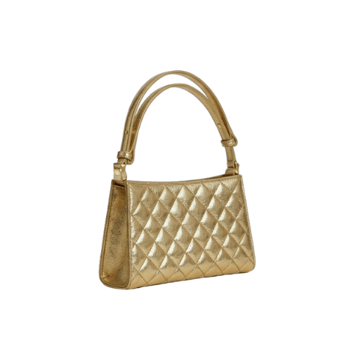 CHANEL metallic gold handbag