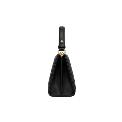 CHANEL black quilted leather shoulder bag