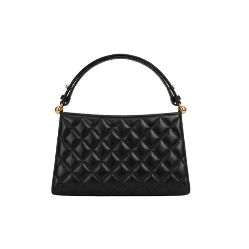CHANEL black quilted leather shoulder bag