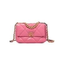 CHANEL 19 Flap Bag Lamb (Pink)