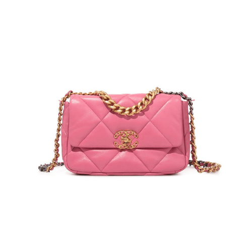 CHANEL 19 Flap Bag Lamb (Pink)