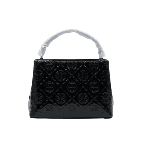 TORY BURCH Eleanor small handbag patent leather Black