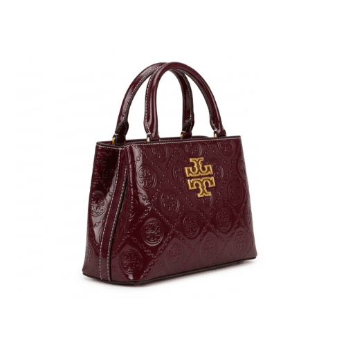 TORY BURCH Eleanor small handbag patent leather Burgundy