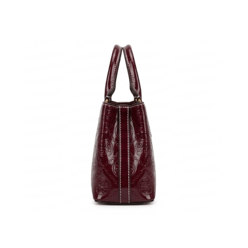 TORY BURCH Eleanor small handbag patent leather Burgundy
