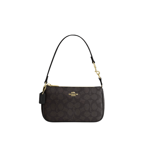 COACH Nolita 19 In Signature Canvas (Walnut Black)