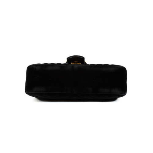GUCCI GG Marmont shoulder bag quilted velvet (Black)