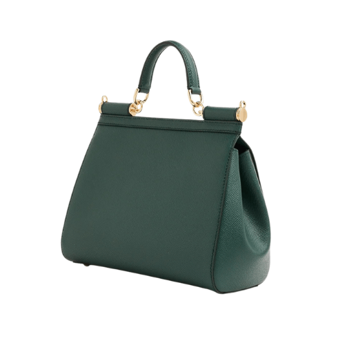 DOLCE & GABBANA Sicily handbag Dauphine leather (Green)